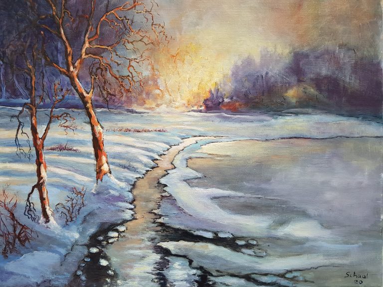Soir d'hiver - 50x61cm